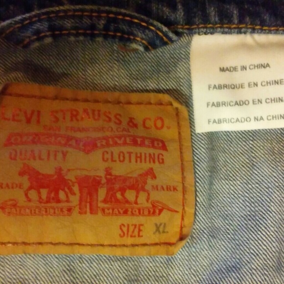 Levis VINTAGE Denim Jacket XL - Picture 5 of 8